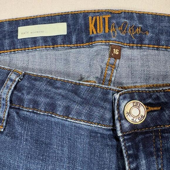 Kut From The Kloth Womens Jeans Size 16 Boyfriend Blue Denim Relaxed Y2K Vintage - Picture 8 of 16